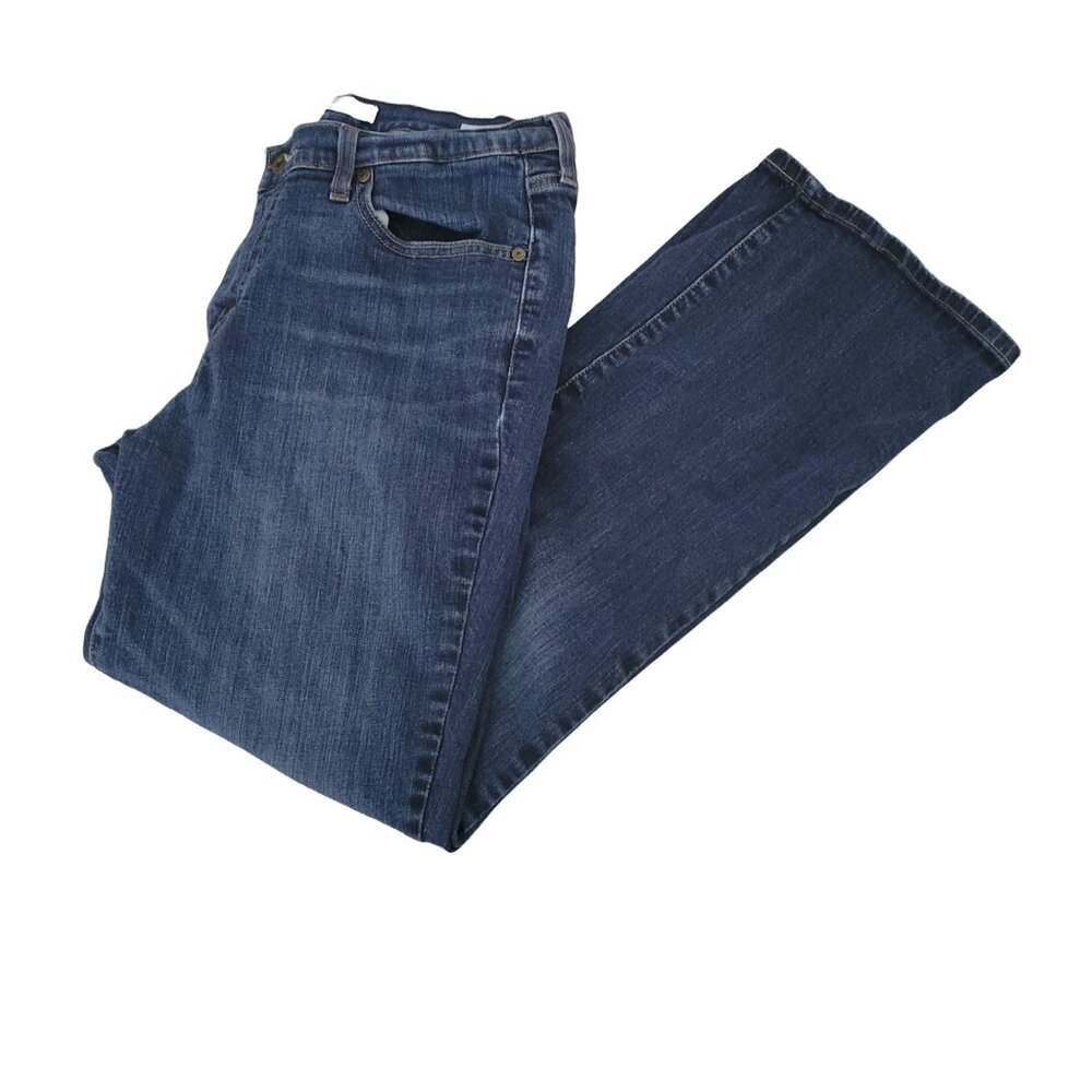 Levis 515 Boot Cut Jeans Womens Size 12 Mid Rise Dark Wash Denim Pants
